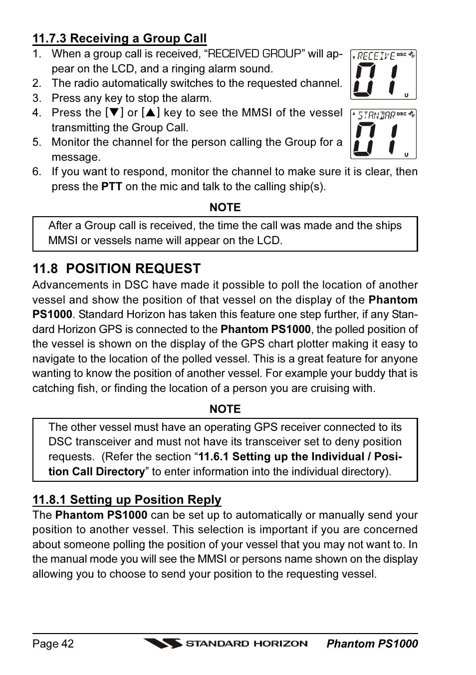 8 position request | Vertex Standard PS1000 User Manual | Page 42 / 68