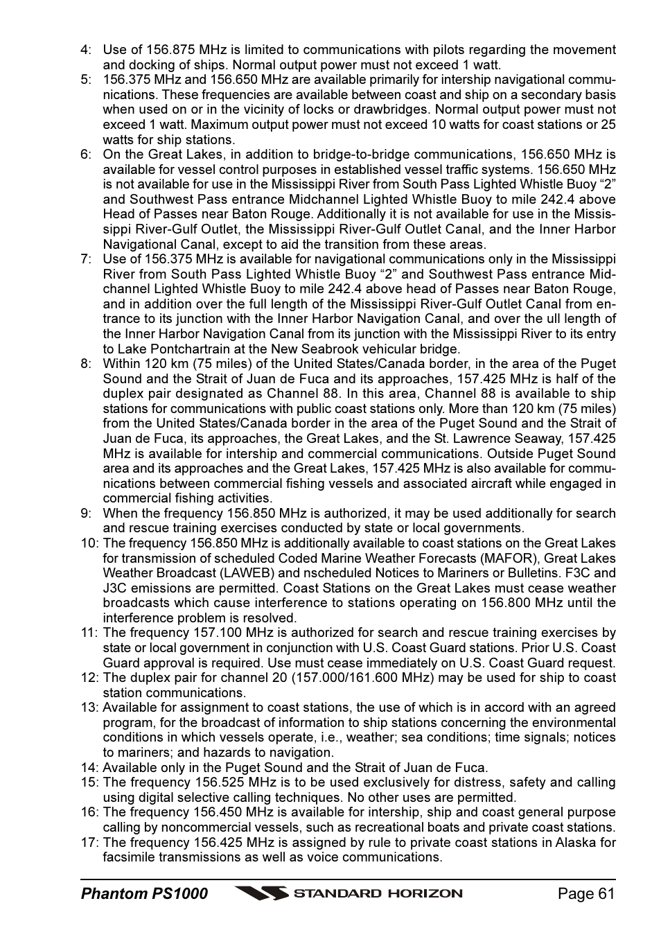 Vertex Standard PS1000 User Manual | Page 61 / 68