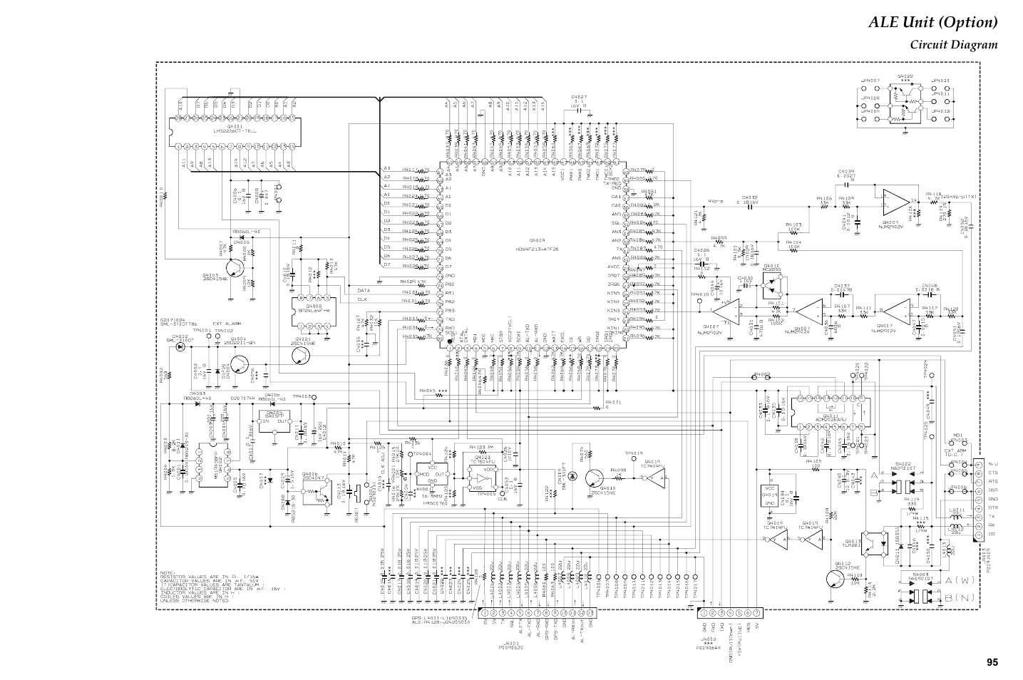 Ale unit (option), Circuit diagram | Vertex Standard TRANSCEIVER VX-1700 User Manual | Page 95 / 102