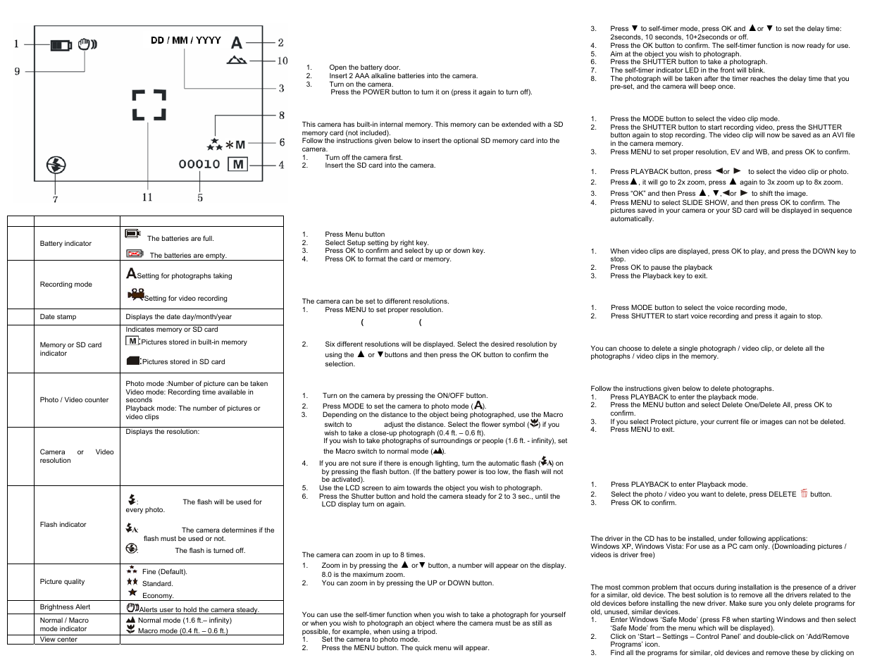 Using the camera, Installing the camera driver | VuPoint Solutions DC-WPST591-VP User Manual | Page 2 / 3