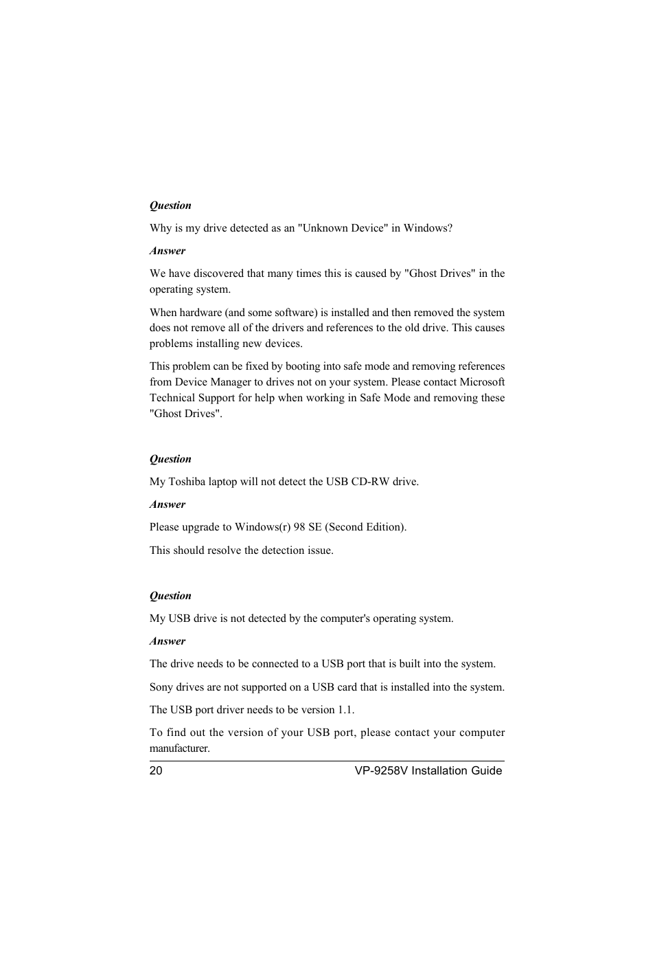 VIPowER Portable 3.5 in. External Enclosure VP-9258V User Manual | Page 22 / 24