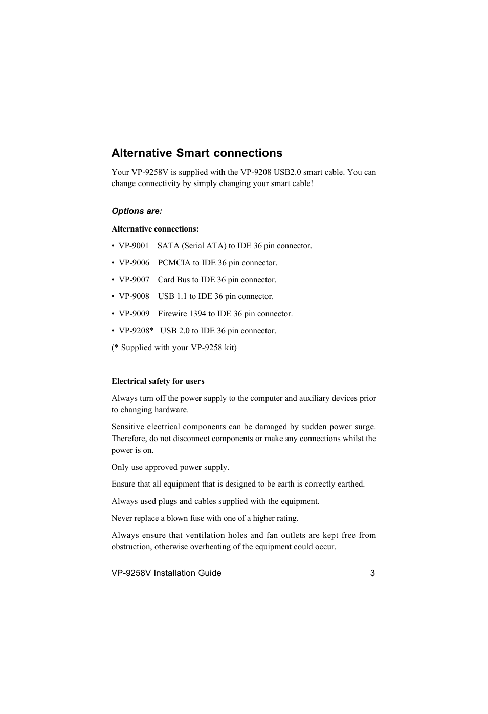 Alternative smart connections | VIPowER Portable 3.5 in. External Enclosure VP-9258V User Manual | Page 5 / 24