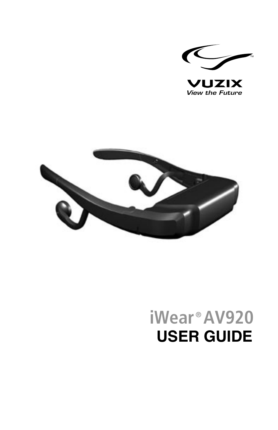 Vuzix iWear AV920 User Manual | 12 pages