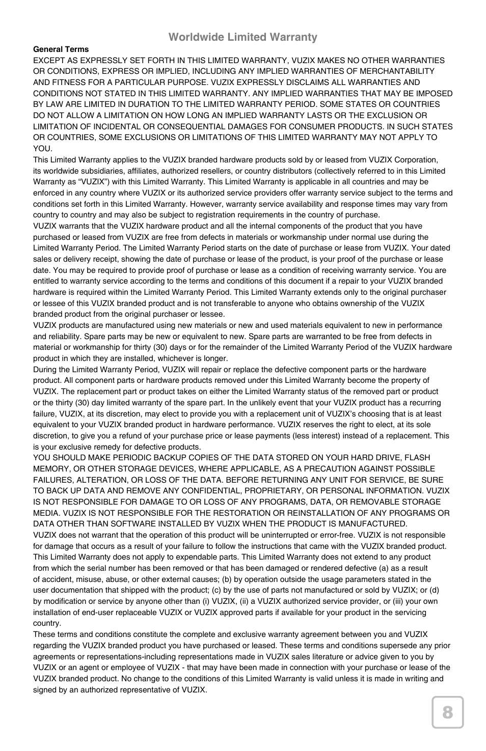 Vuzix iWear AV920 User Manual | Page 9 / 12