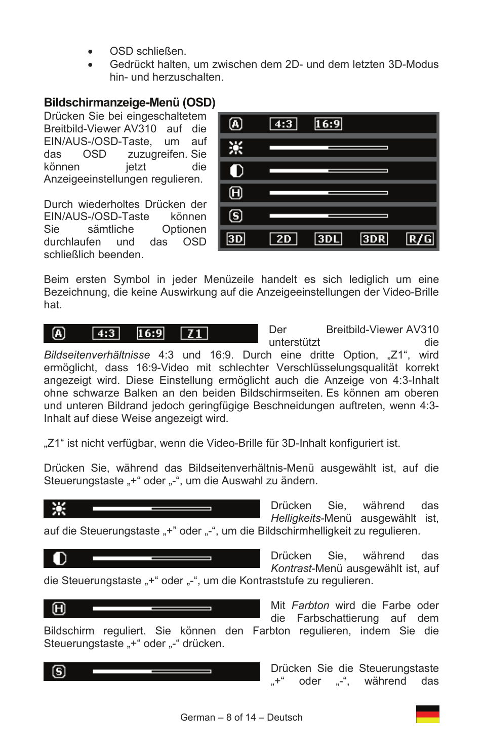 Vuzix IWEAR AV310 User Manual | Page 32 / 76