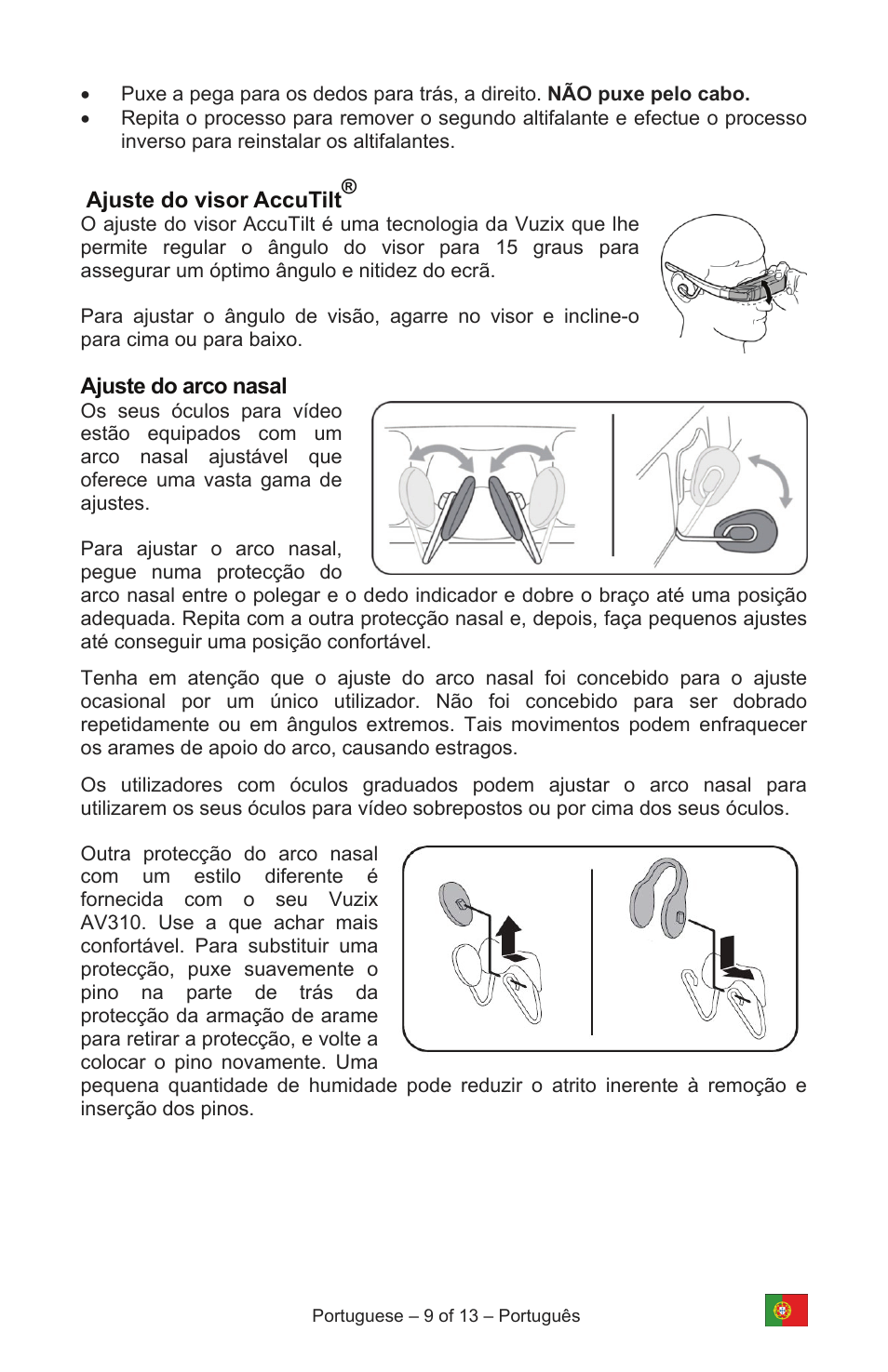 Vuzix IWEAR AV310 User Manual | Page 71 / 76