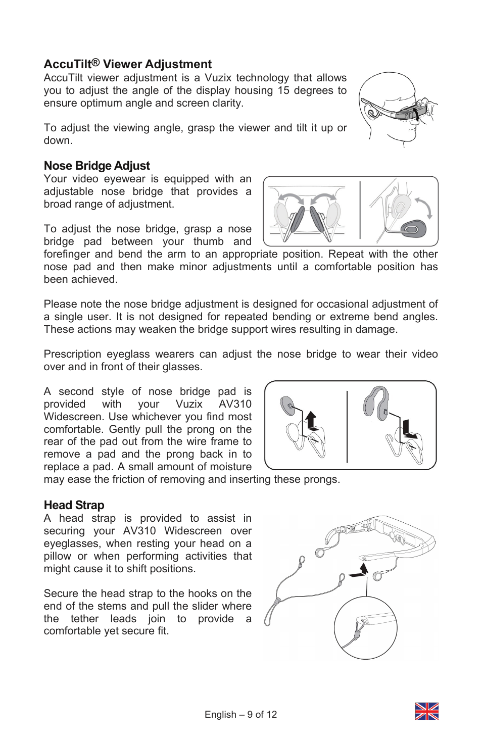 Vuzix IWEAR AV310 User Manual | Page 9 / 76