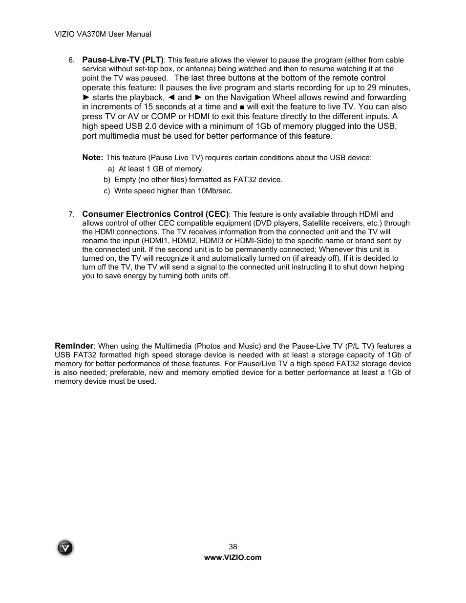 Vuzix VA370M User Manual | Page 38 / 61