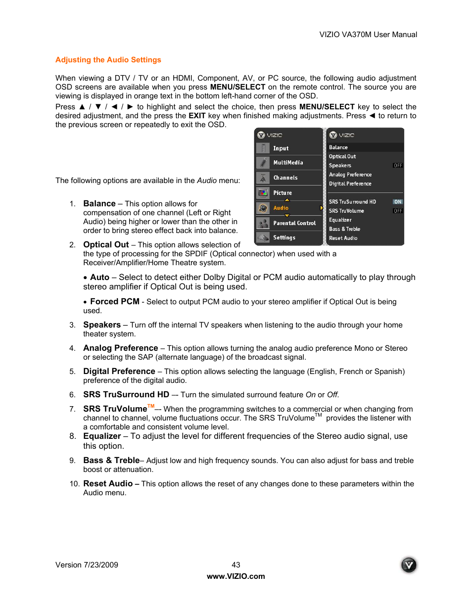 Vuzix VA370M User Manual | Page 43 / 61