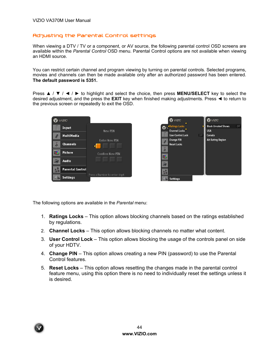 Vuzix VA370M User Manual | Page 44 / 61