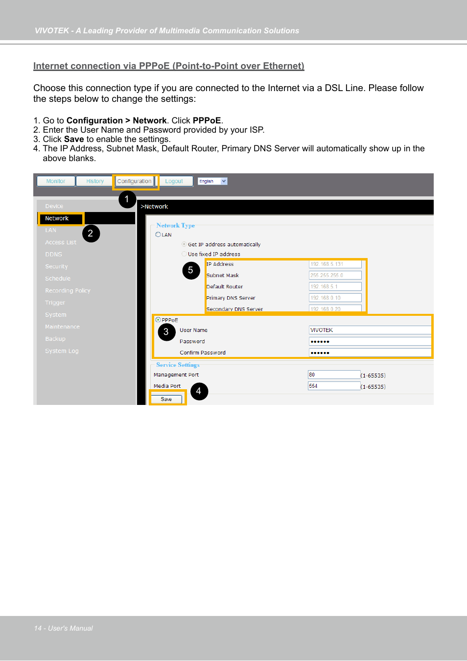 Vivotek NR7401 User Manual | Page 14 / 51