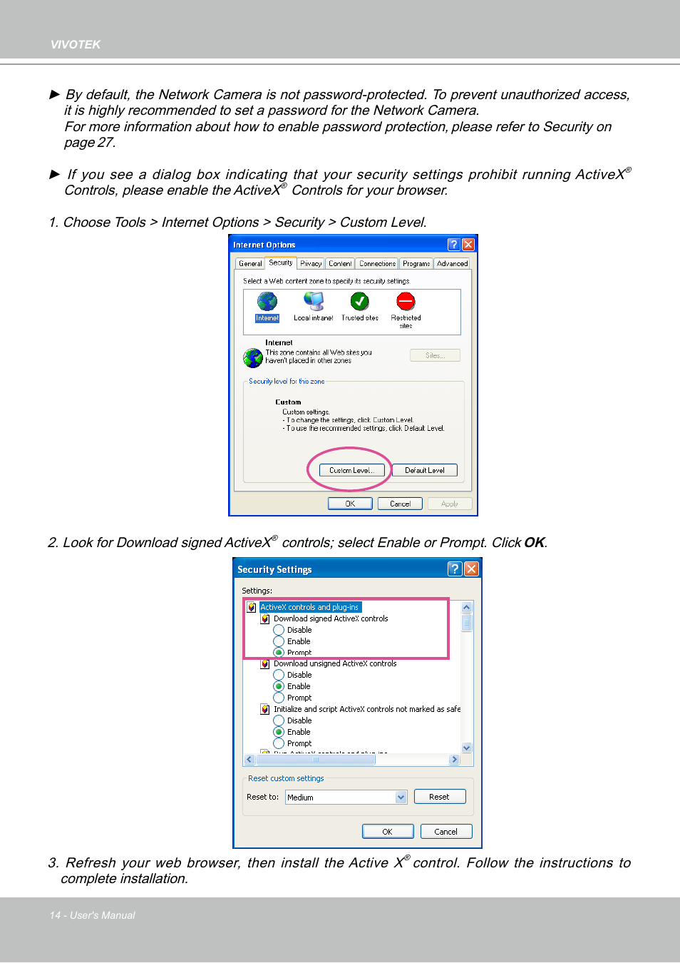Vivotek PZ7132 User Manual | Page 14 / 130
