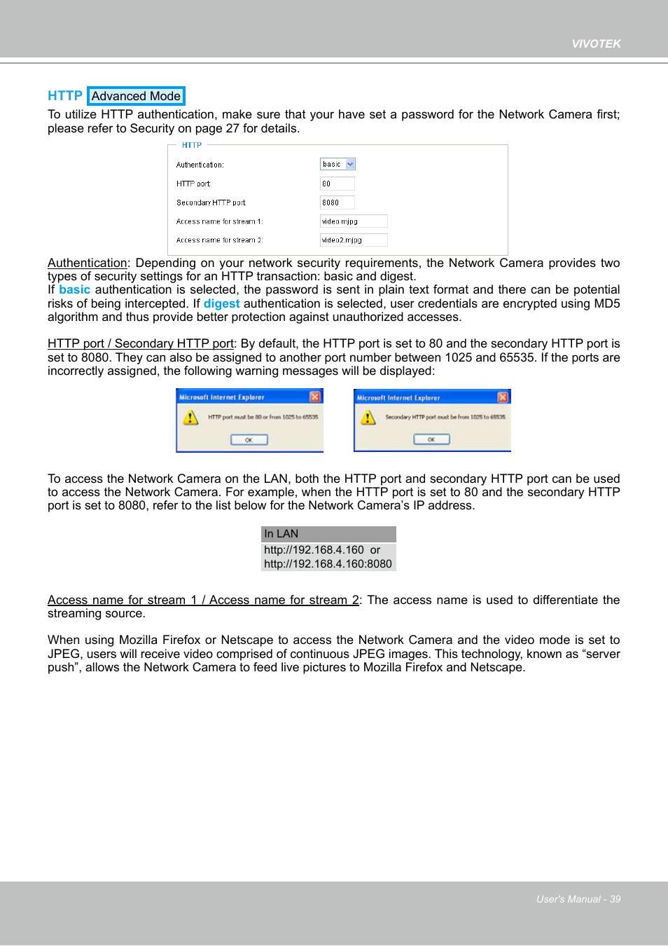 Vivotek PZ7132 User Manual | Page 39 / 130