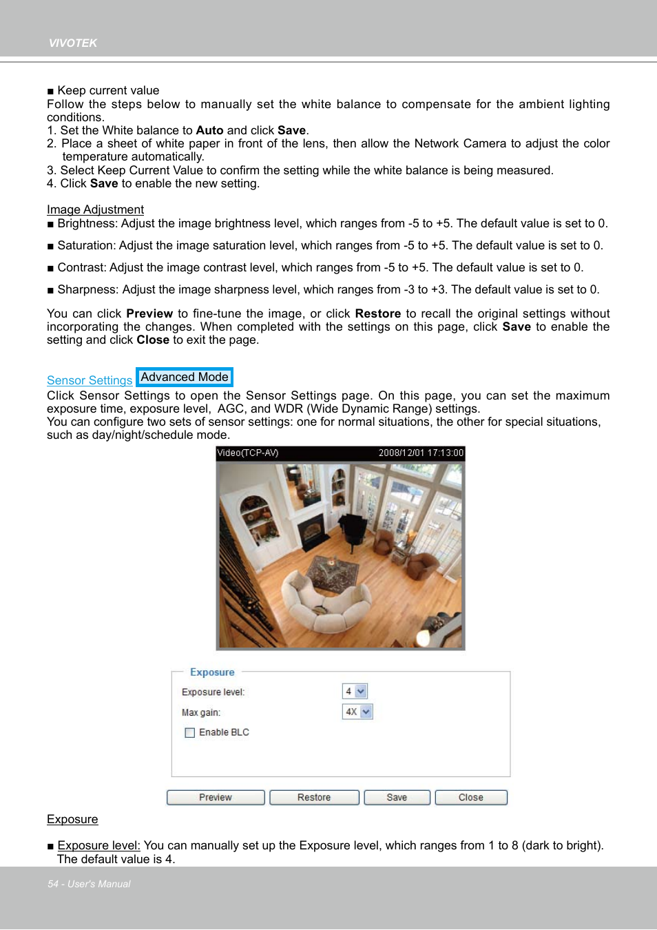 Vivotek PZ7132 User Manual | Page 54 / 130