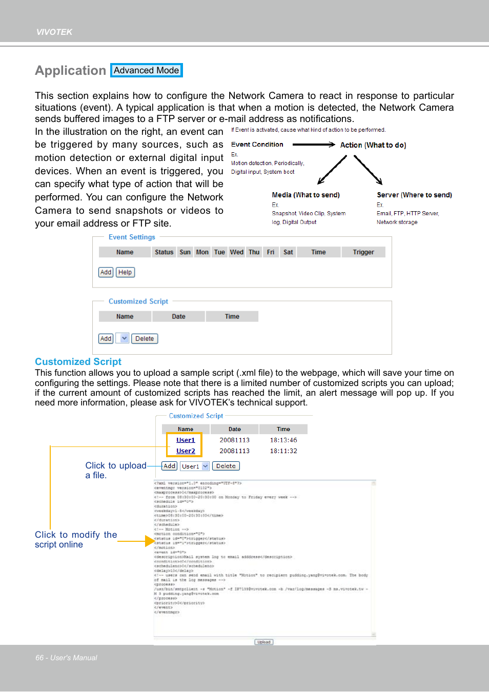 Application | Vivotek PZ7132 User Manual | Page 66 / 130