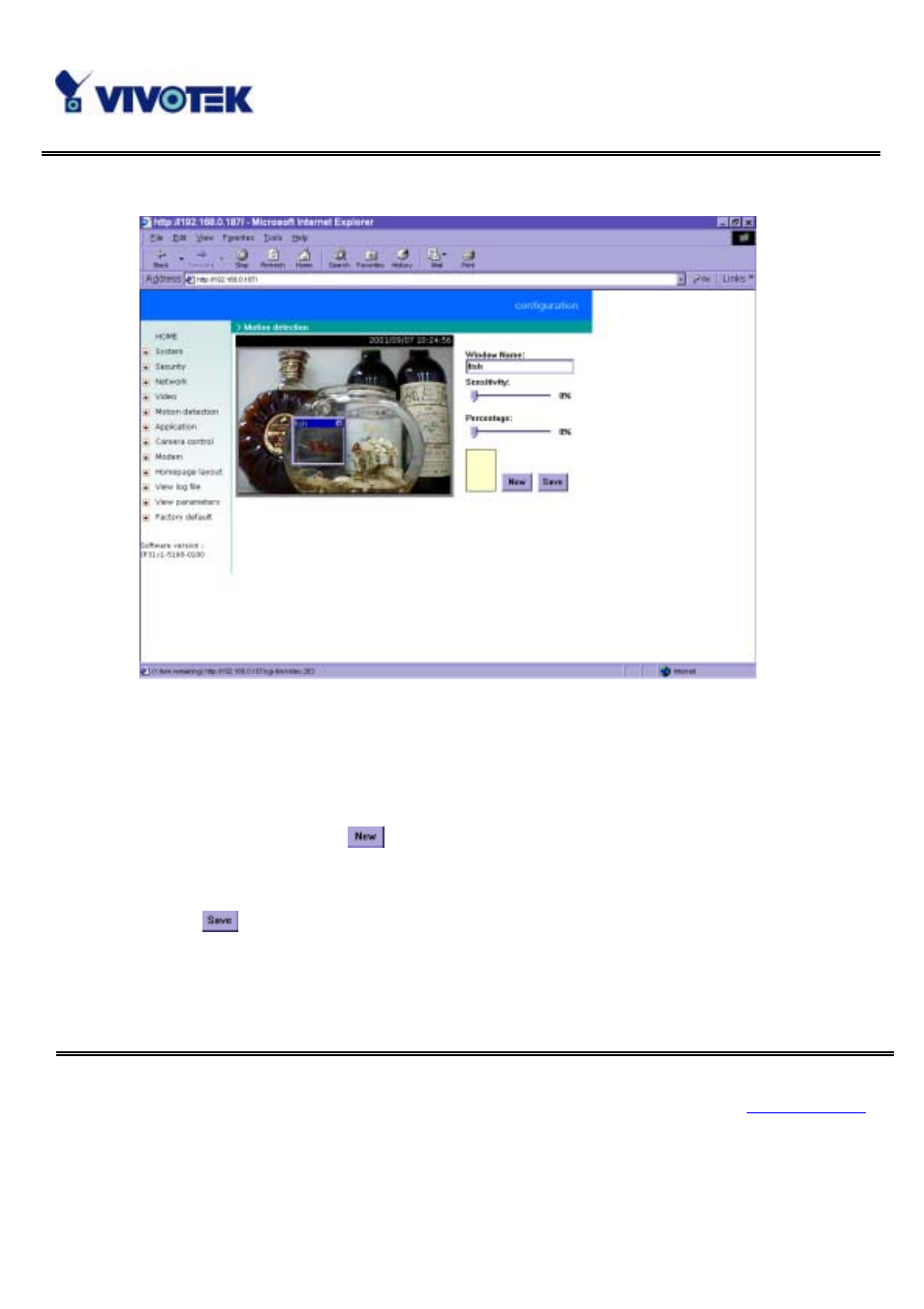 Motion detection | Vivotek IP3111/IP3121 User Manual | Page 52 / 90