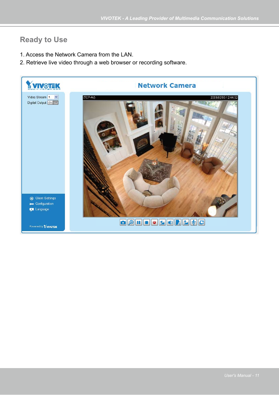 Ready to use | Vivotek IP7130 User Manual | Page 11 / 125