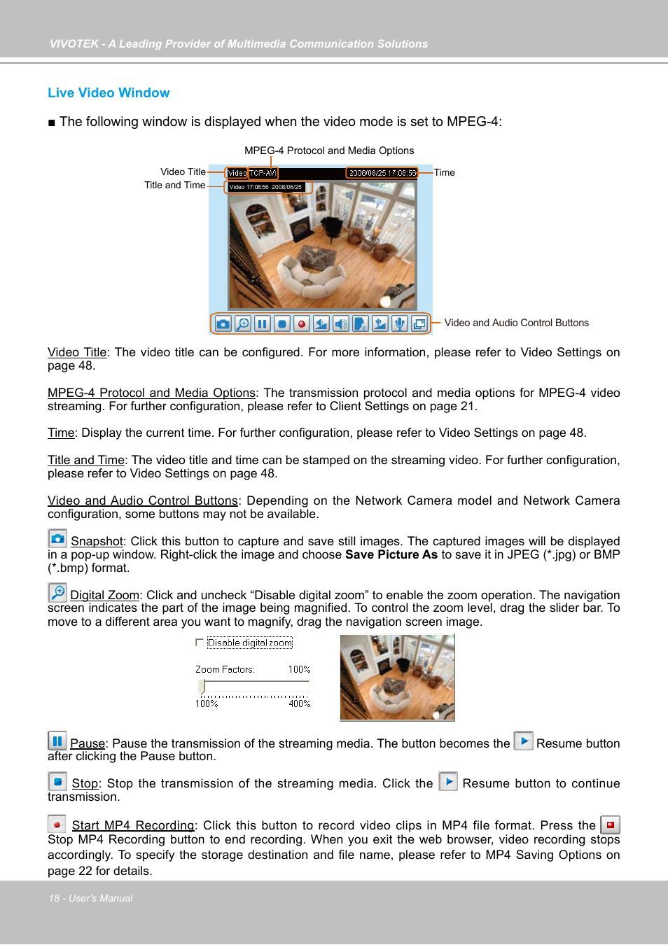 Vivotek IP7130 User Manual | Page 18 / 125