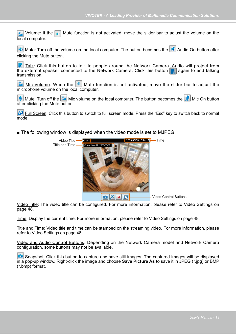 Vivotek IP7130 User Manual | Page 19 / 125