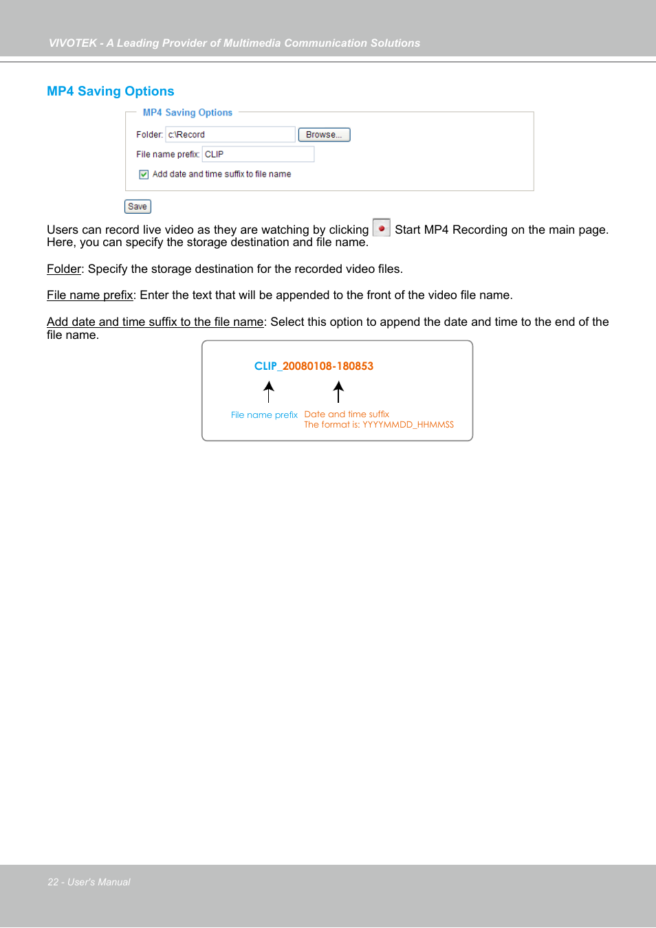 Vivotek IP7130 User Manual | Page 22 / 125