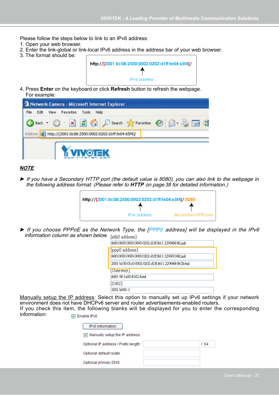 Vivotek IP7130 User Manual | Page 37 / 125