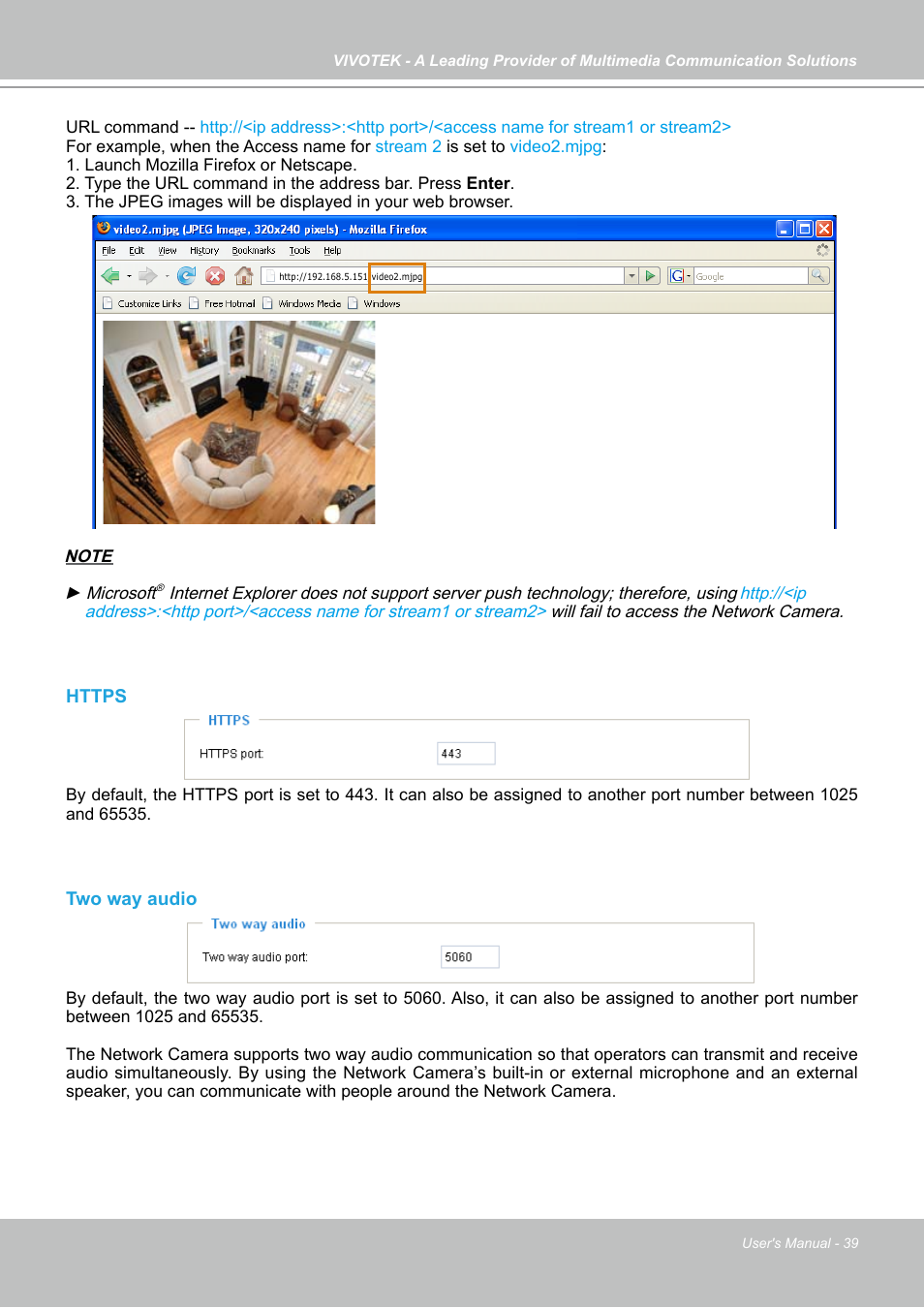 Vivotek IP7130 User Manual | Page 39 / 125