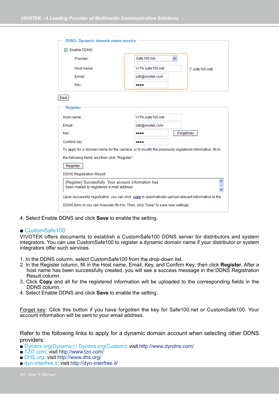 Vivotek IP7130 User Manual | Page 44 / 125