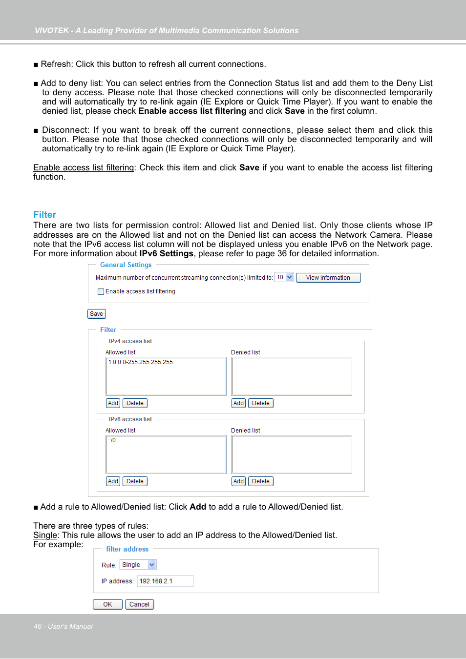 Vivotek IP7130 User Manual | Page 46 / 125