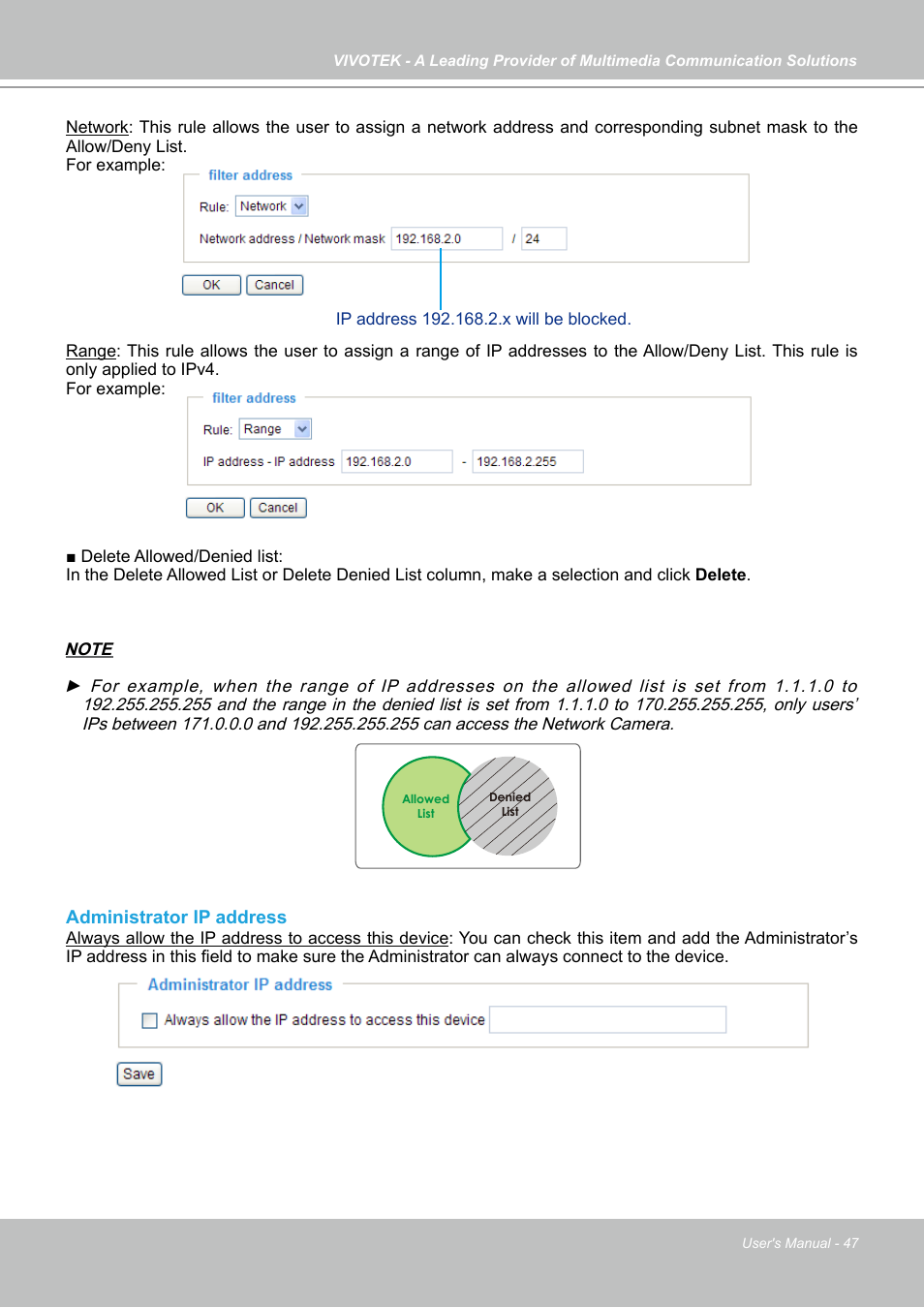 Vivotek IP7130 User Manual | Page 47 / 125