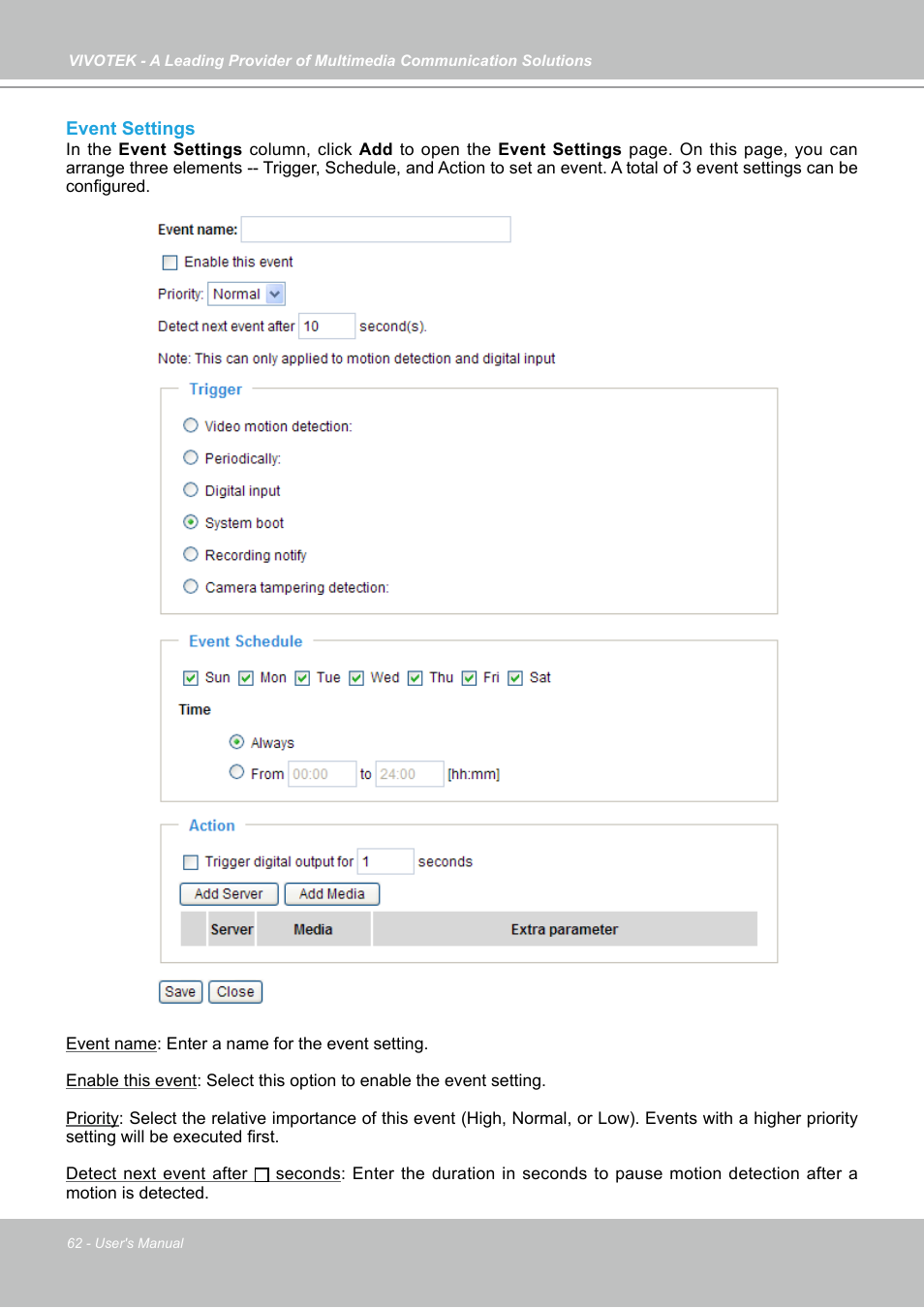 Vivotek IP7130 User Manual | Page 62 / 125