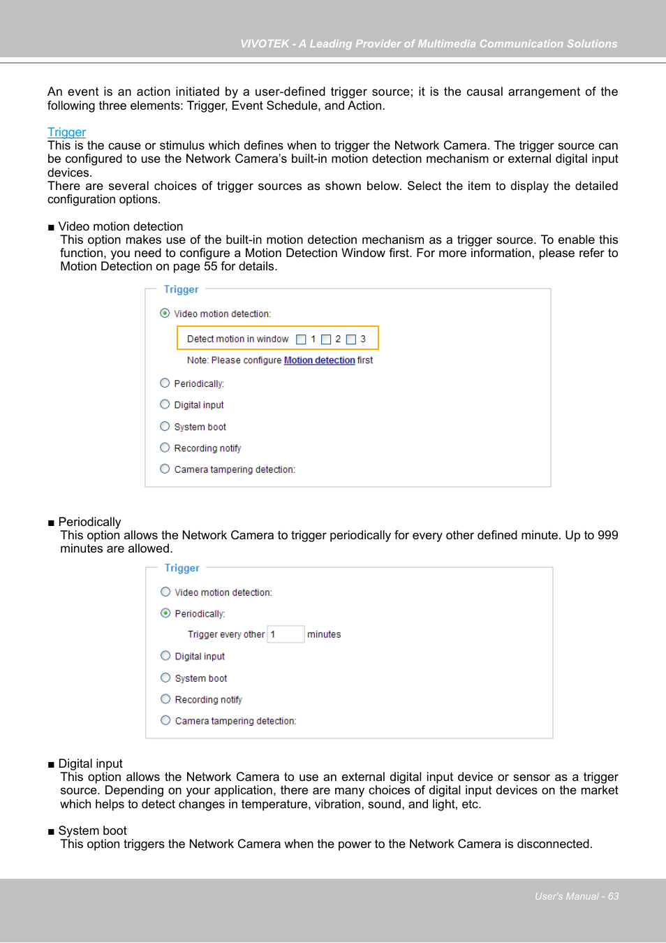 Vivotek IP7130 User Manual | Page 63 / 125