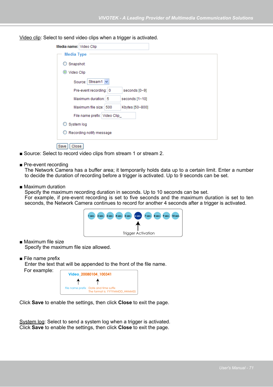 Vivotek IP7130 User Manual | Page 71 / 125