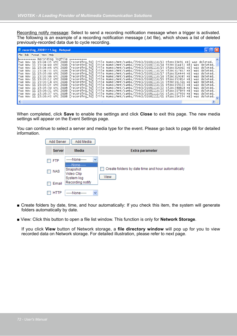 Vivotek IP7130 User Manual | Page 72 / 125