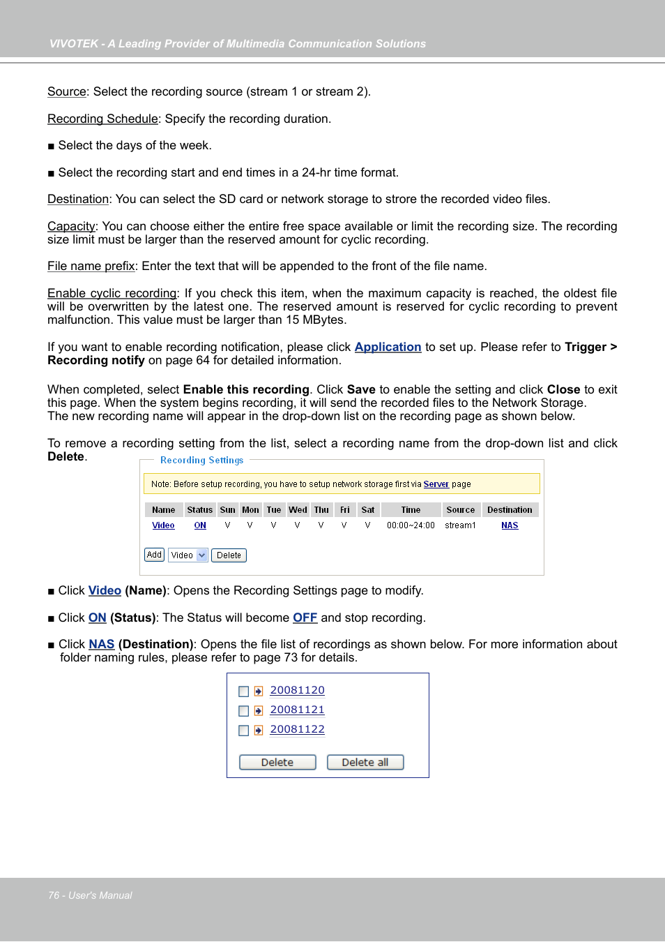 Vivotek IP7130 User Manual | Page 76 / 125