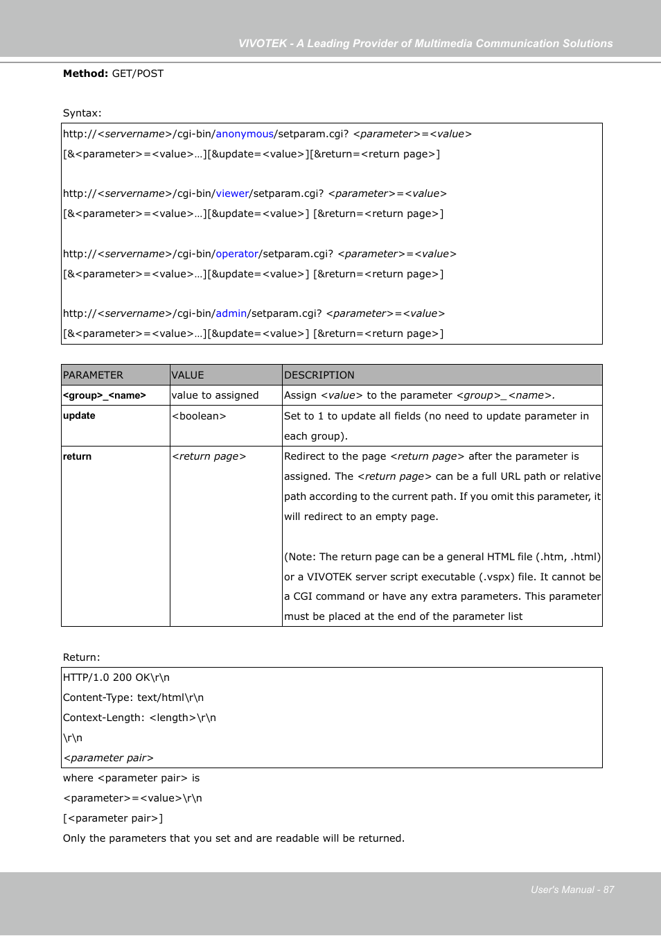 Vivotek IP7130 User Manual | Page 87 / 125