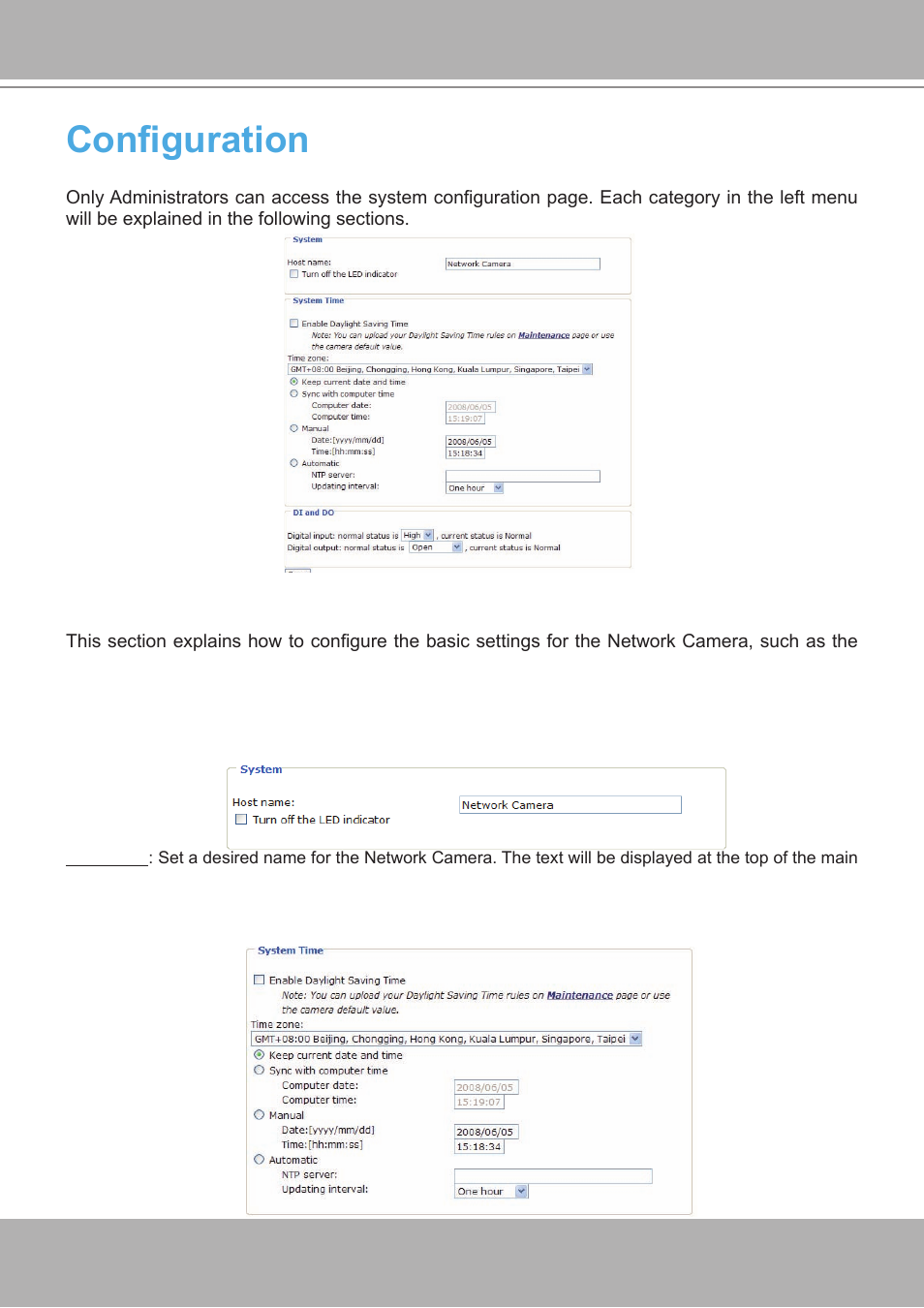Configuration, System | Vivotek IP7251 User Manual | Page 21 / 109
