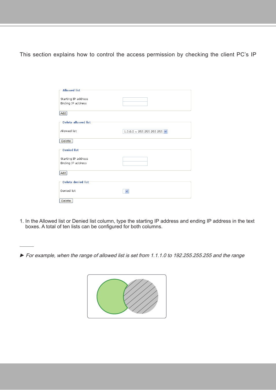 Access list | Vivotek IP7251 User Manual | Page 34 / 109
