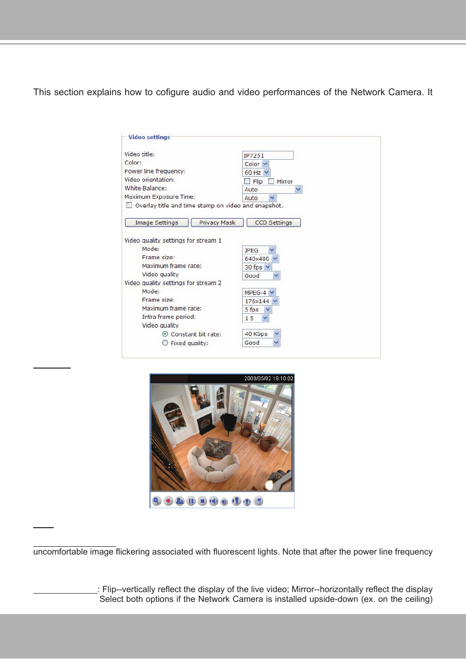 Audio and video | Vivotek IP7251 User Manual | Page 35 / 109