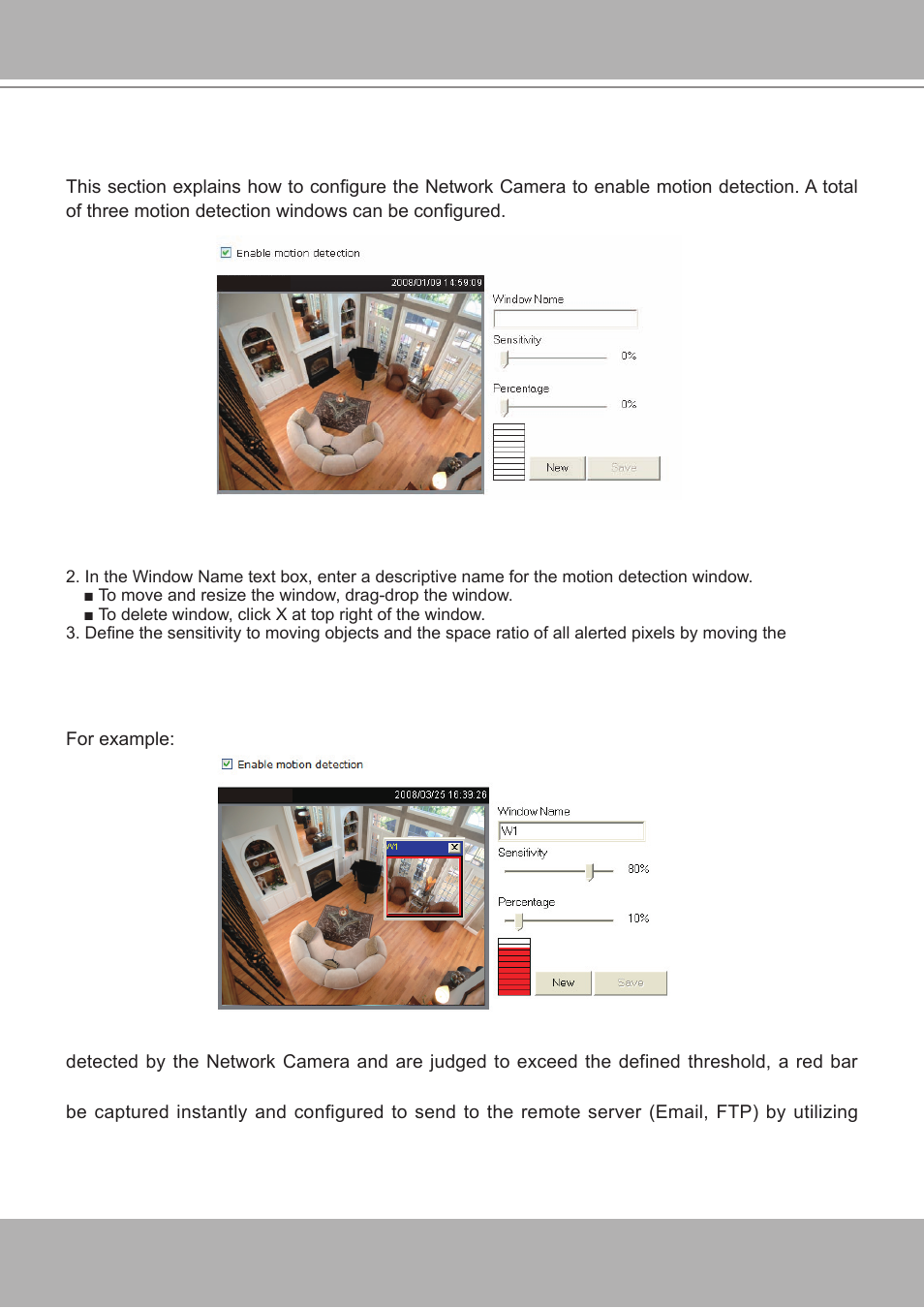 Motion detection | Vivotek IP7251 User Manual | Page 41 / 109