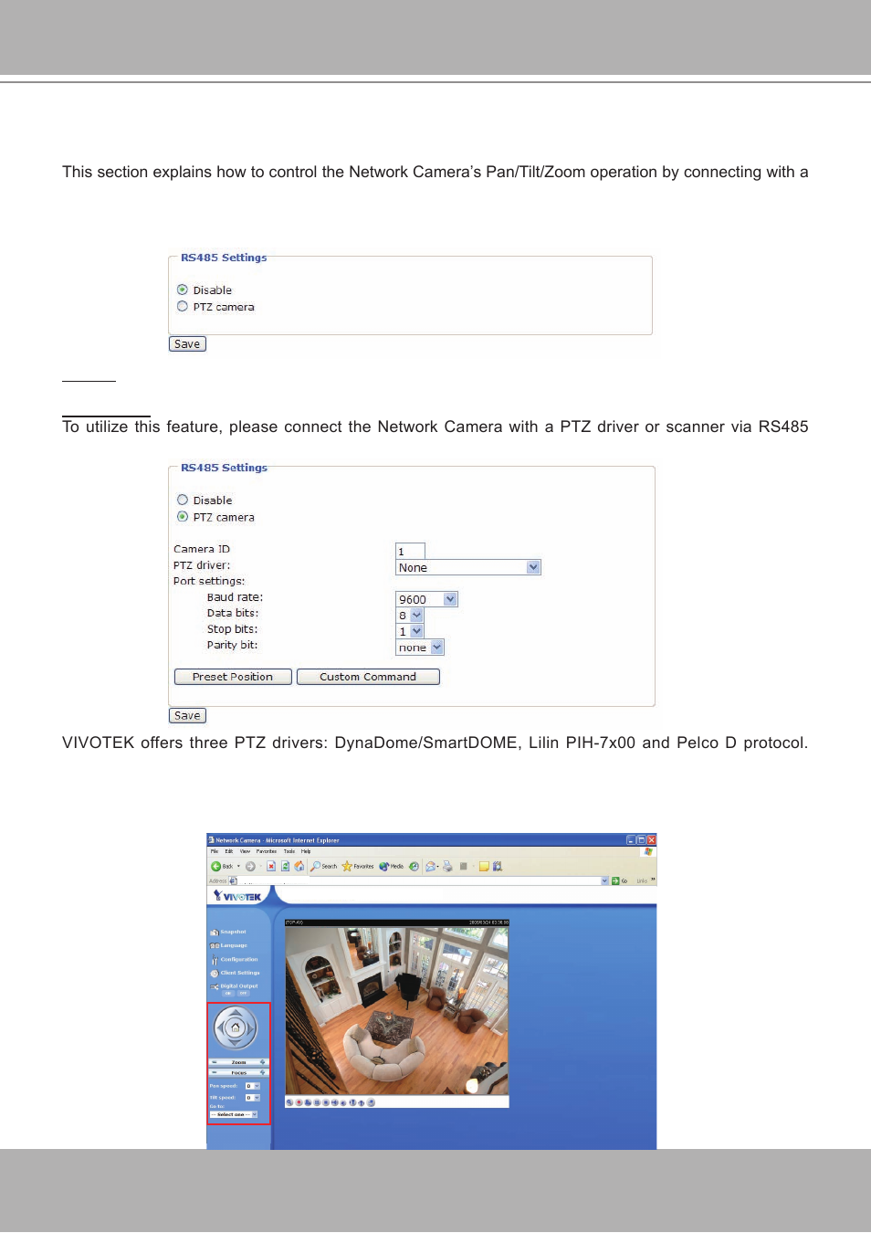 Camera control | Vivotek IP7251 User Manual | Page 43 / 109