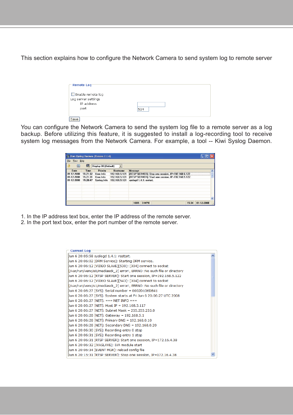 System log | Vivotek IP7251 User Manual | Page 57 / 109