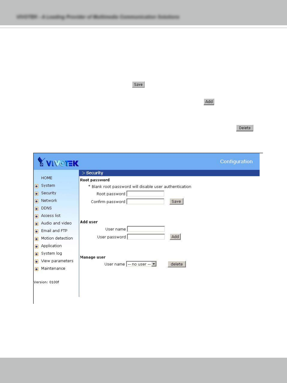 Security settings, Network settings, Network type | Vivotek IP71353 User Manual | Page 26 / 67