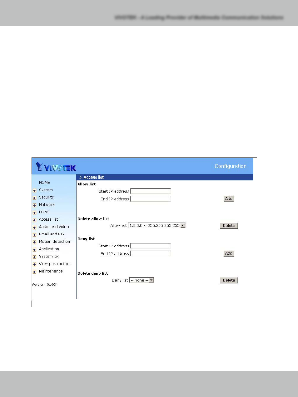 Ddns, Access list | Vivotek IP71353 User Manual | Page 31 / 67