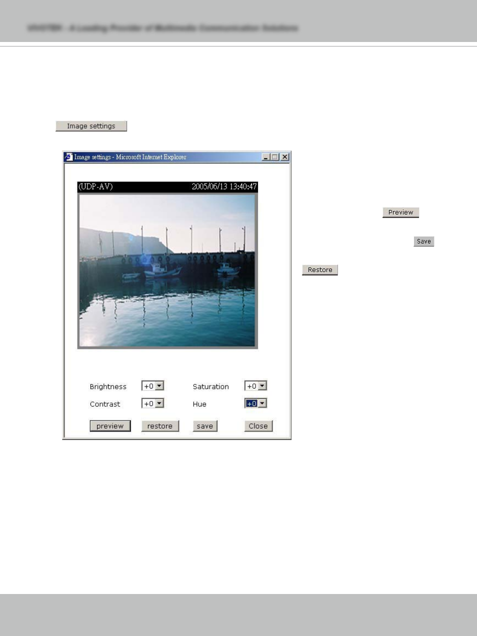 Image settings | Vivotek IP71353 User Manual | Page 34 / 67
