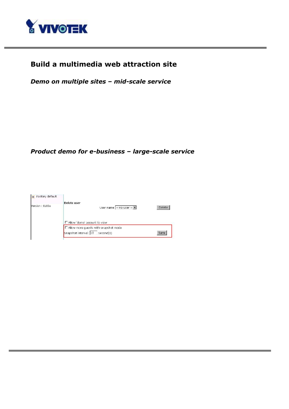 Build a multimedia web attraction site | Vivotek VS3100P User Manual | Page 30 / 69