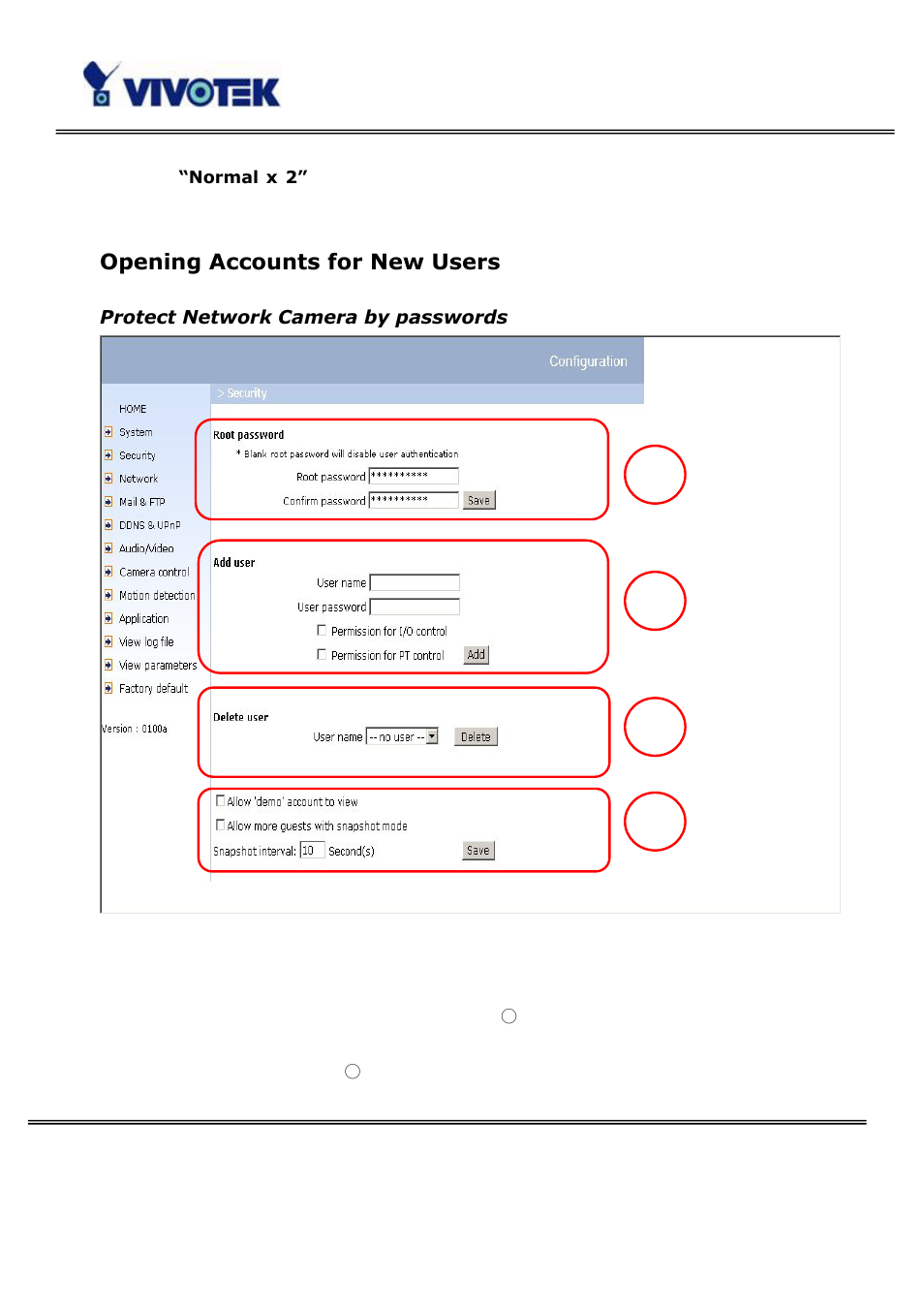Opening accounts for new users | Vivotek PT3114 User Manual | Page 24 / 70