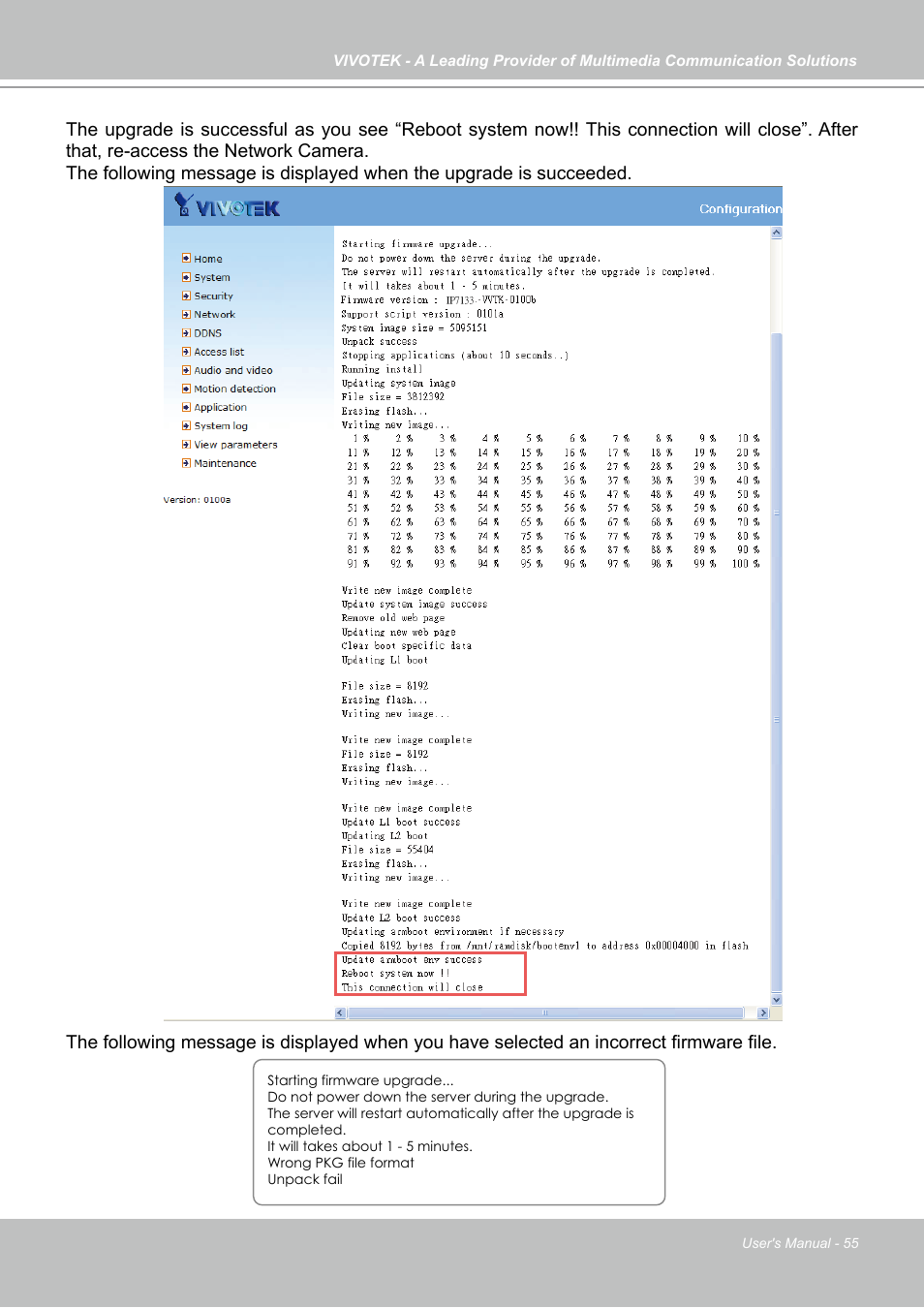 Vivotek IP7133 (WIRED) User Manual | Page 55 / 90