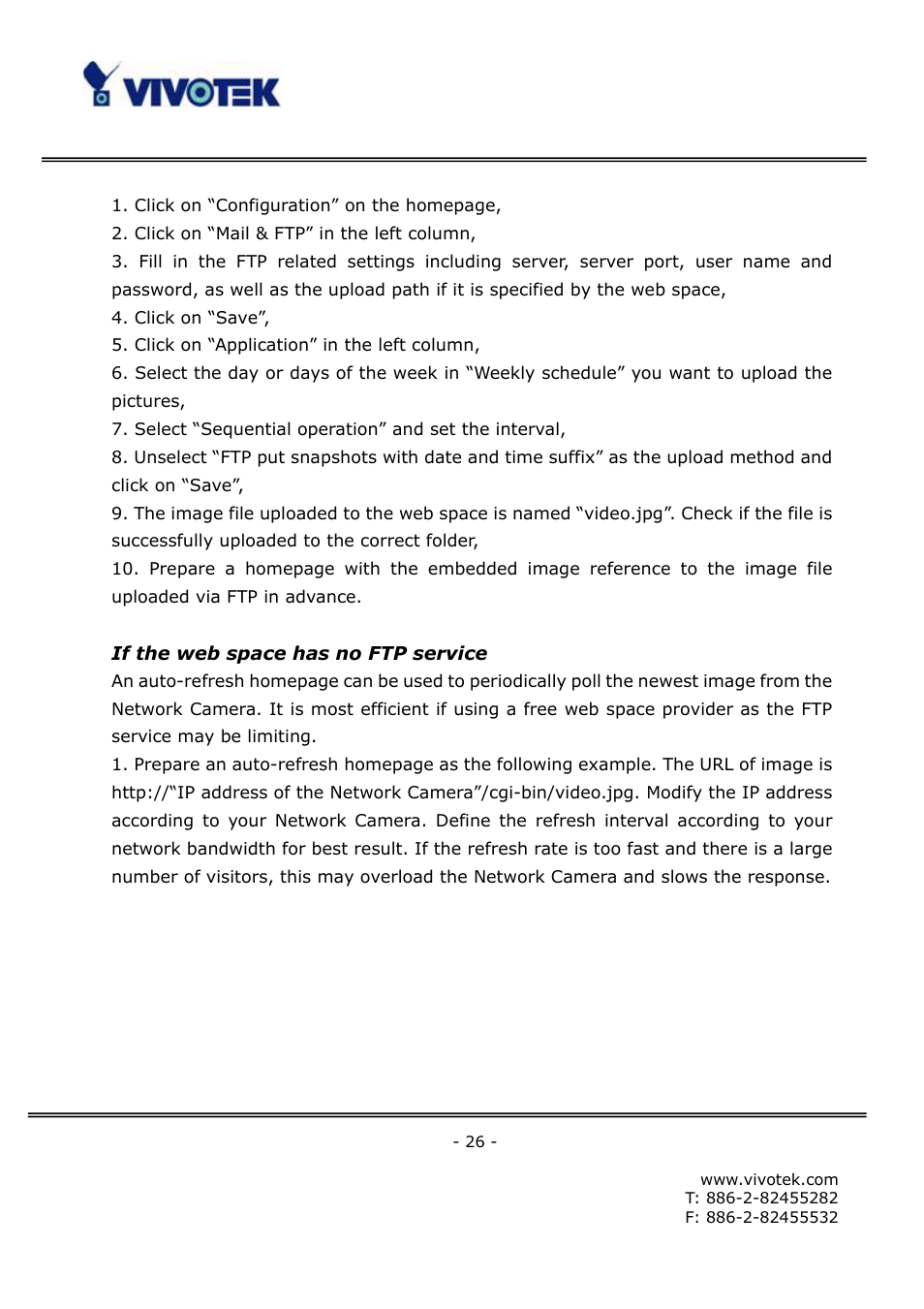 Vivotek FD6111V User Manual | Page 30 / 93