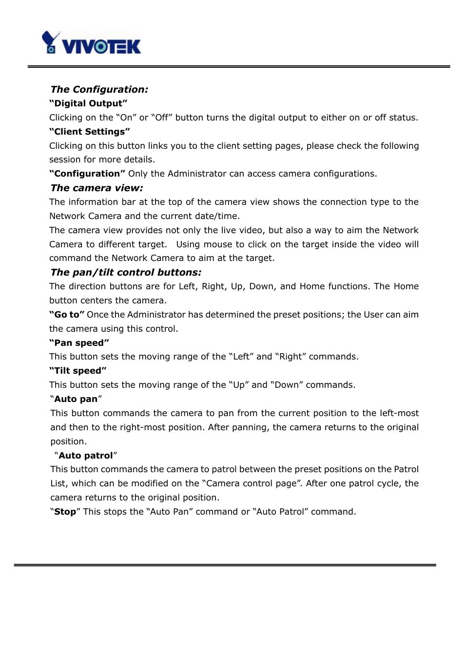 Vivotek PT3123 User Manual | Page 16 / 66