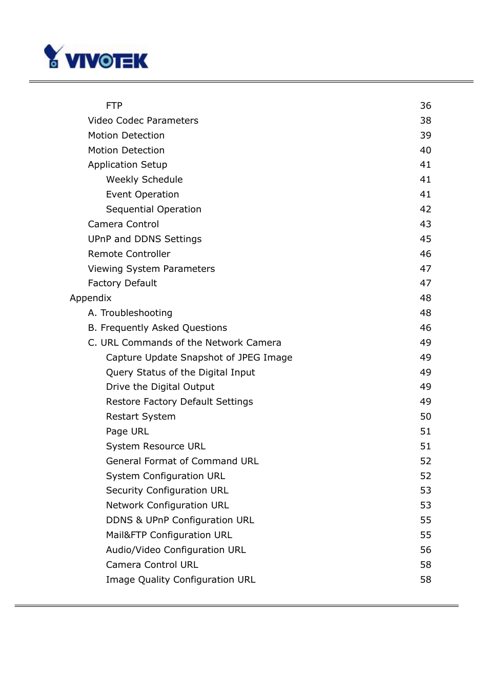 Vivotek PT3123 User Manual | Page 4 / 66